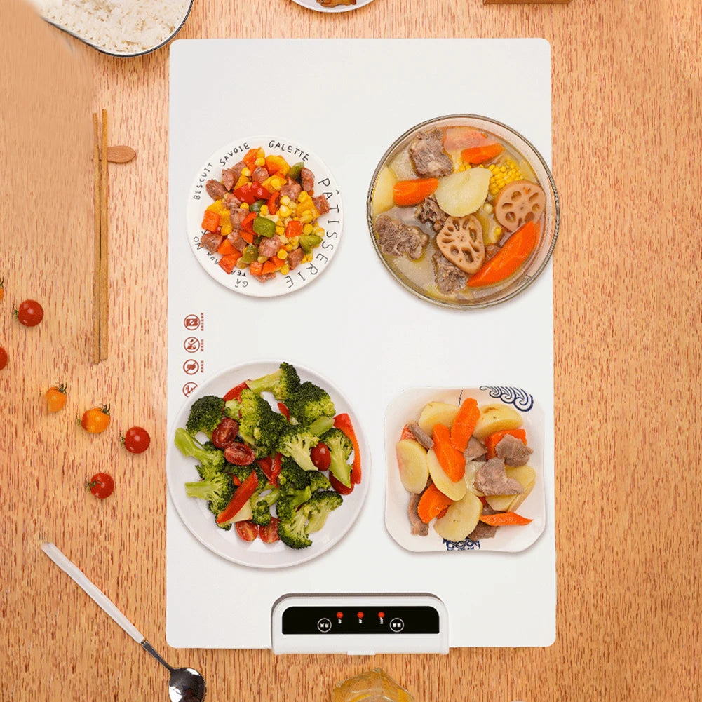 Smart silicone tray with adjustable temperature, rapid heating.