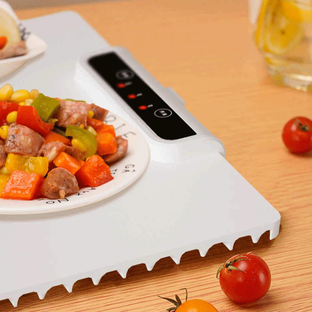 Smart silicone tray with adjustable temperature, rapid heating.