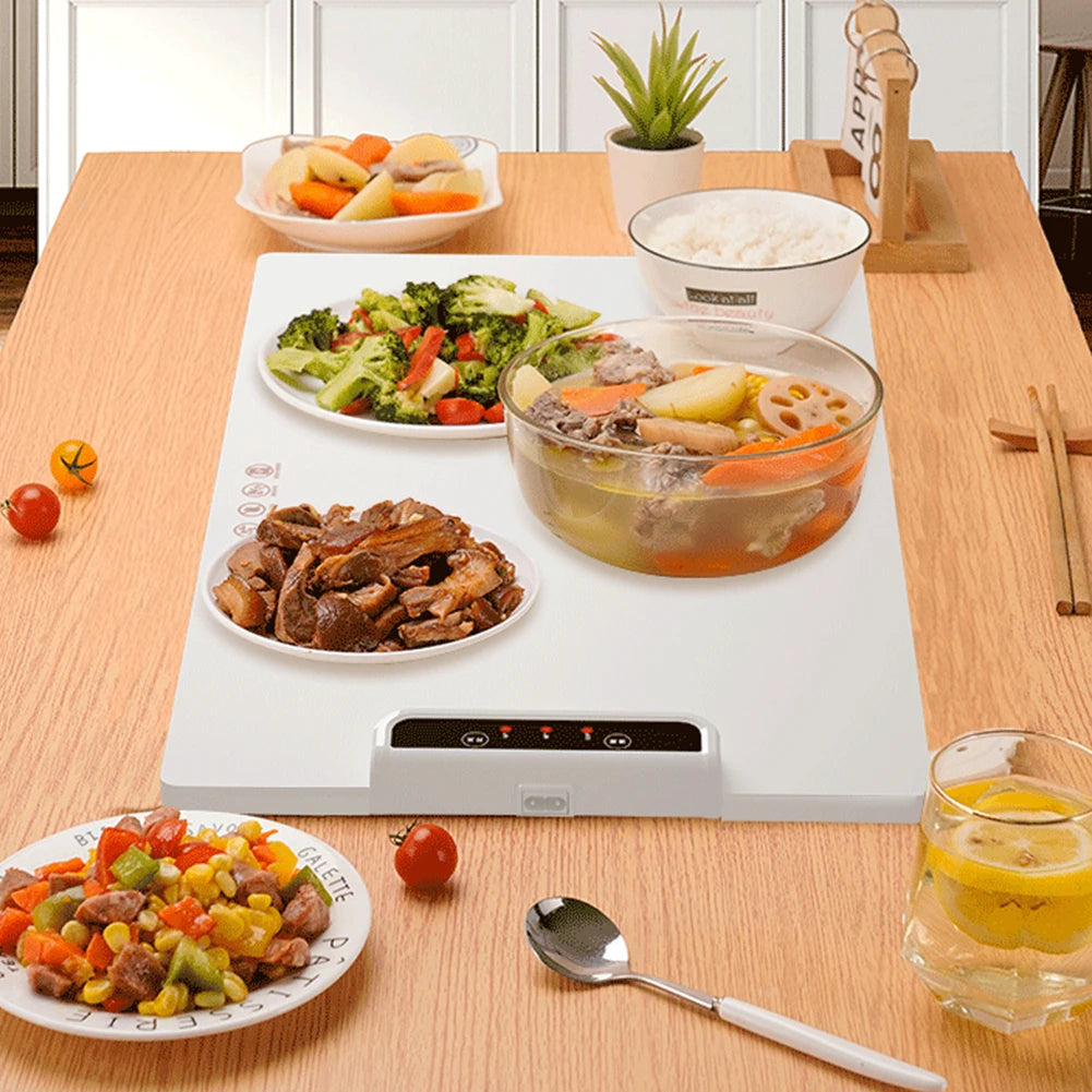 Smart silicone tray with adjustable temperature, rapid heating.